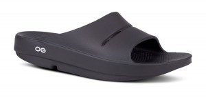 Black Oofos OOahh Slide Sandal | 12PHMRKOW