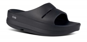 Black Oofos OOmega OOahh Sandal | 51ZWVMCRQ