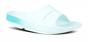 Light Turquoise Oofos OOahh Sport Slide Sandal | 70FOPVXDZ