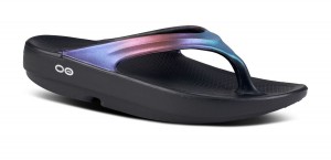 Midnight Spectre Oofos OOlala Luxe Sandal | 04TUXIBPV
