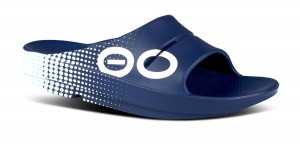 Navy Oofos OOahh Sport Slide Sandal | 45UNQLVXH