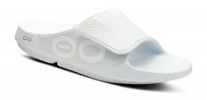 White Oofos OOahh Sport Flex Sandal | 38OSTNIDL