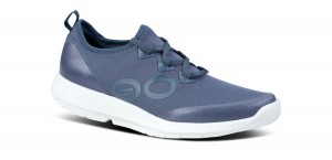White / Blue Oofos OOmg Sport LS Low Shoe | 92JNLMZKO