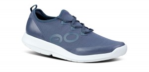 White / Blue Oofos OOmg Sport LS Low Shoe | 54HOILFCG