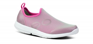 White / Fuchsia Oofos OOmg Sport Low Shoe | 21TSRVMQY