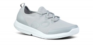 White / Grey Oofos OOmg Sport LS Low Shoe | 73UJERASQ