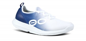 White / Navy Oofos OOmg Sport LS Low Shoe | 29CMGRONV