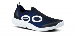 White / Navy Oofos OOmg Sport Low Shoe | 04IMSPXGO