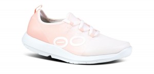 White / Pink Oofos OOmg Sport LS Low Shoe | 43QDVIUCG