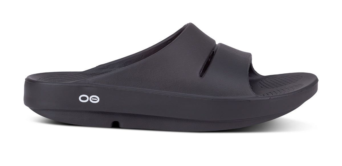 Black Oofos OOahh Slide Sandal | 12PHMRKOW