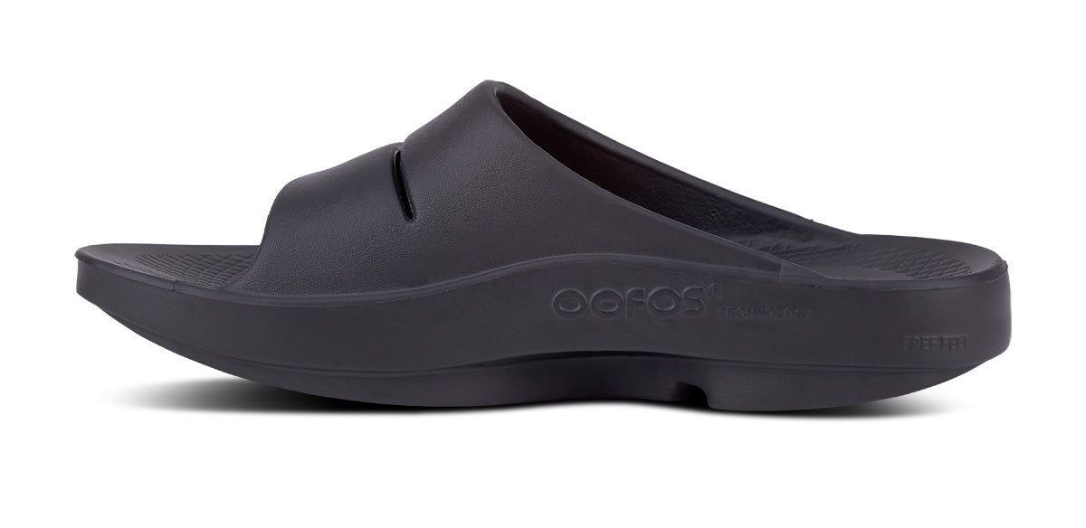 Black Oofos OOahh Slide Sandal | 12PHMRKOW