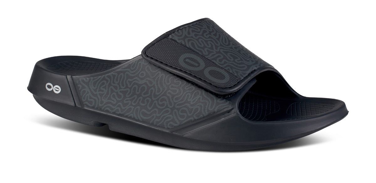 Black Oofos OOahh Sport Flex Sandal | 71UCTYKGN