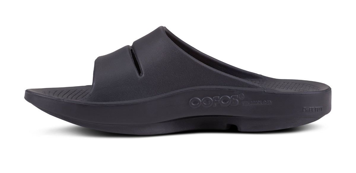 Black Oofos OOahh Sport Slide Sandal | 45AUGPRKF