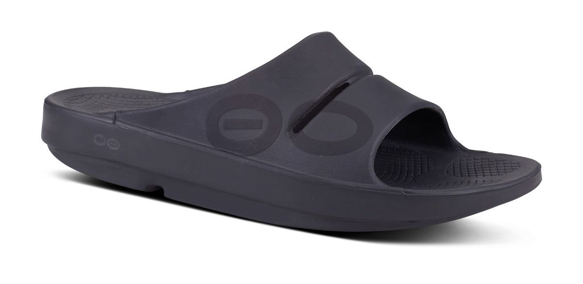 Black Oofos OOahh Sport Slide Sandal | 45AUGPRKF