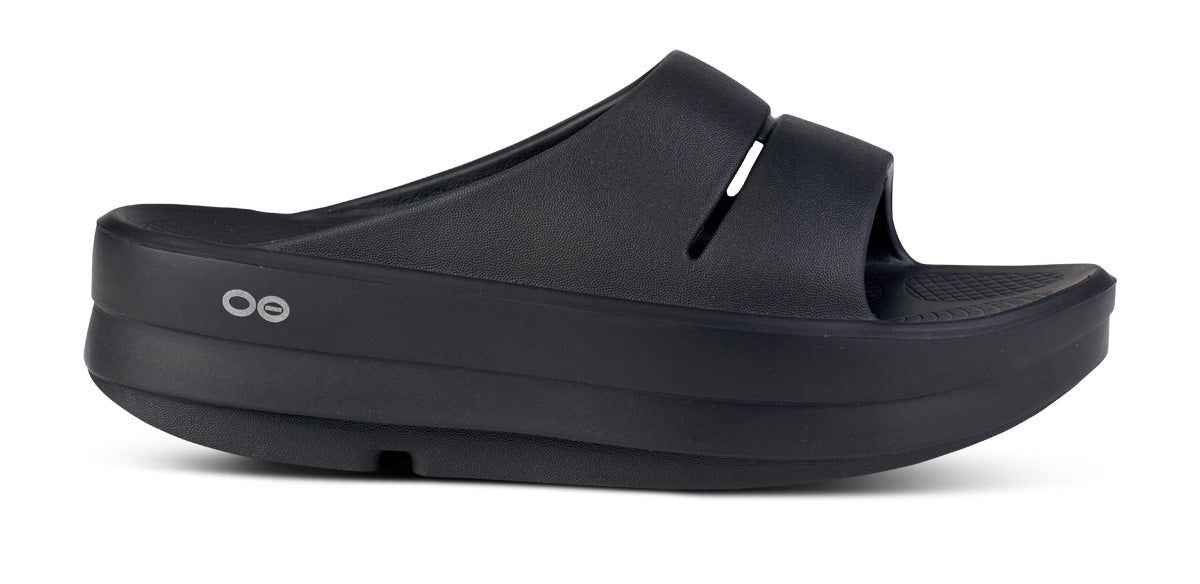 Black Oofos OOmega OOahh Sandal | 51ZWVMCRQ