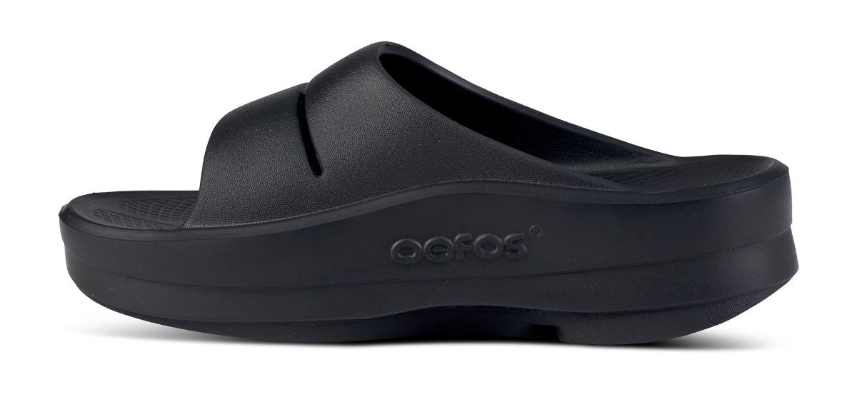 Black Oofos OOmega OOahh Sandal | 51ZWVMCRQ
