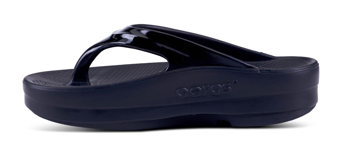 Black Oofos OOmega OOlala Sandal | 65XNSJBYR