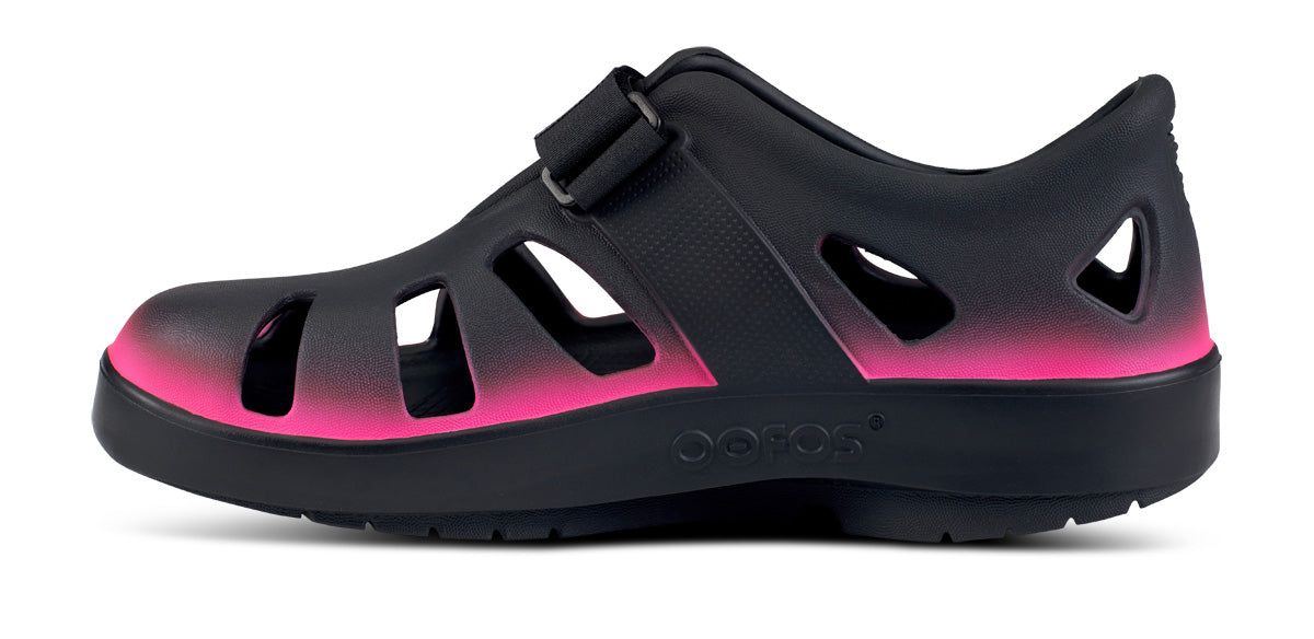 Black Pink Oofos OOcandoo Sandal | 40ALDTFUI