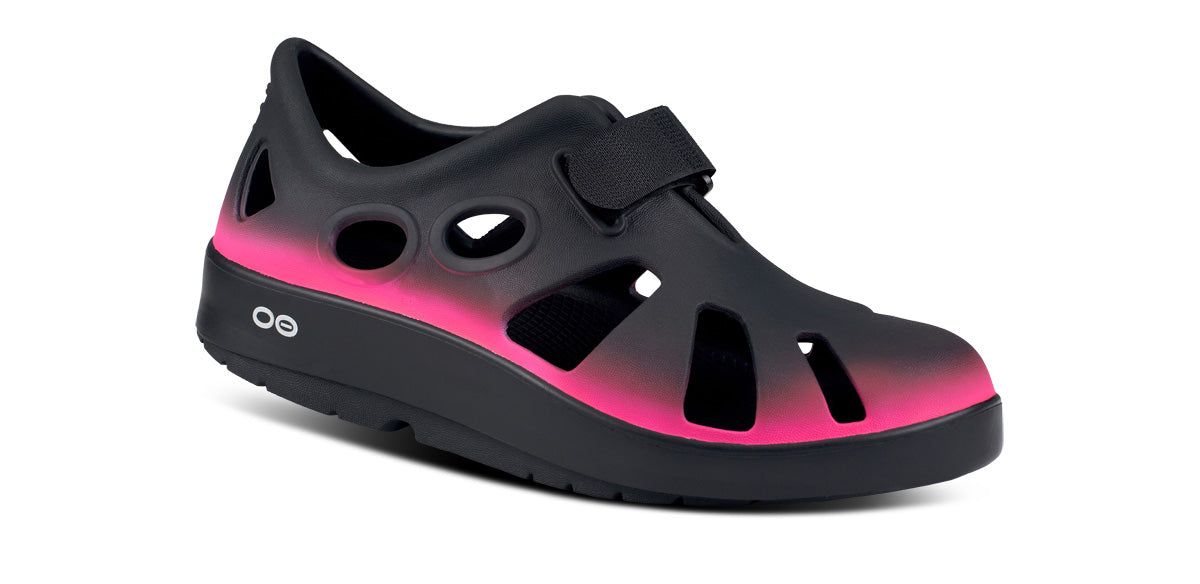 Black Pink Oofos OOcandoo Sandal | 40ALDTFUI