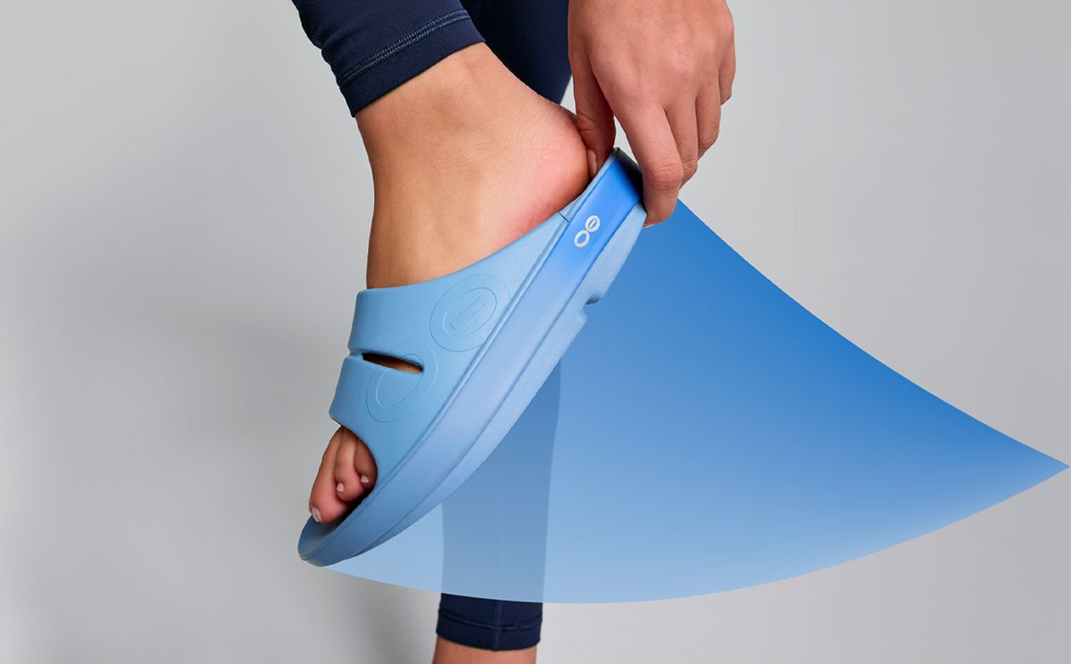 Blue Oofos OOahh Sport Slide Sandal | 97OUSHQDL