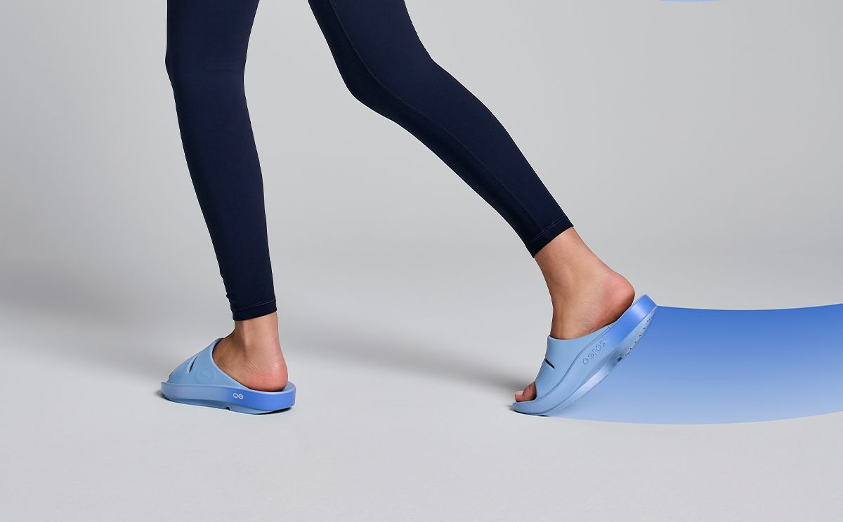 Blue Oofos OOahh Sport Slide Sandal | 97OUSHQDL