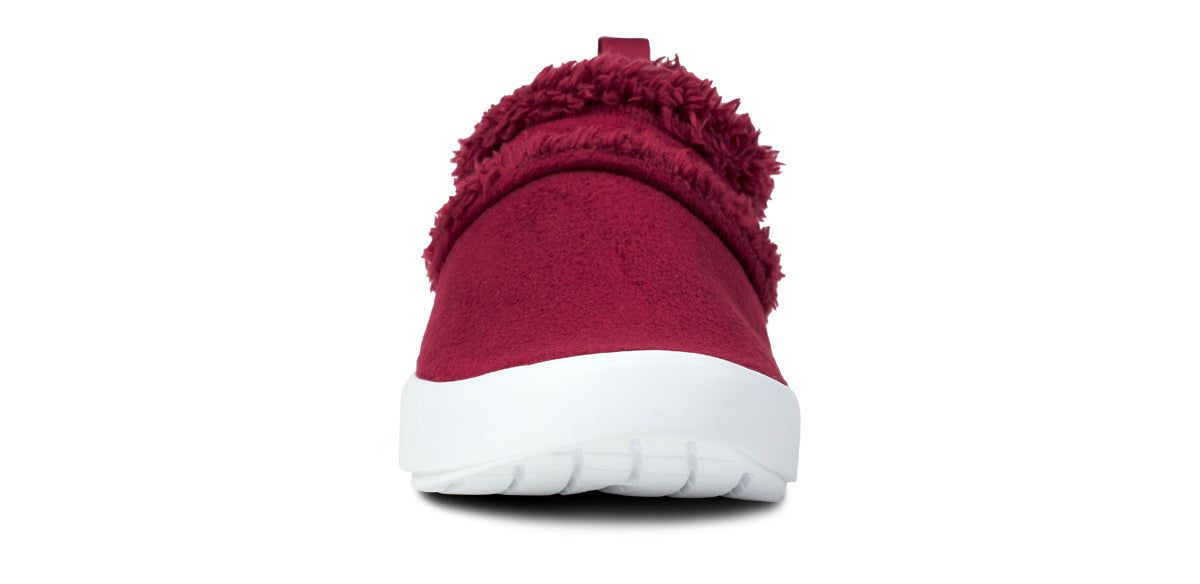 Dark Red Oofos OOcoozie Low Shoe | 57FLREXCA