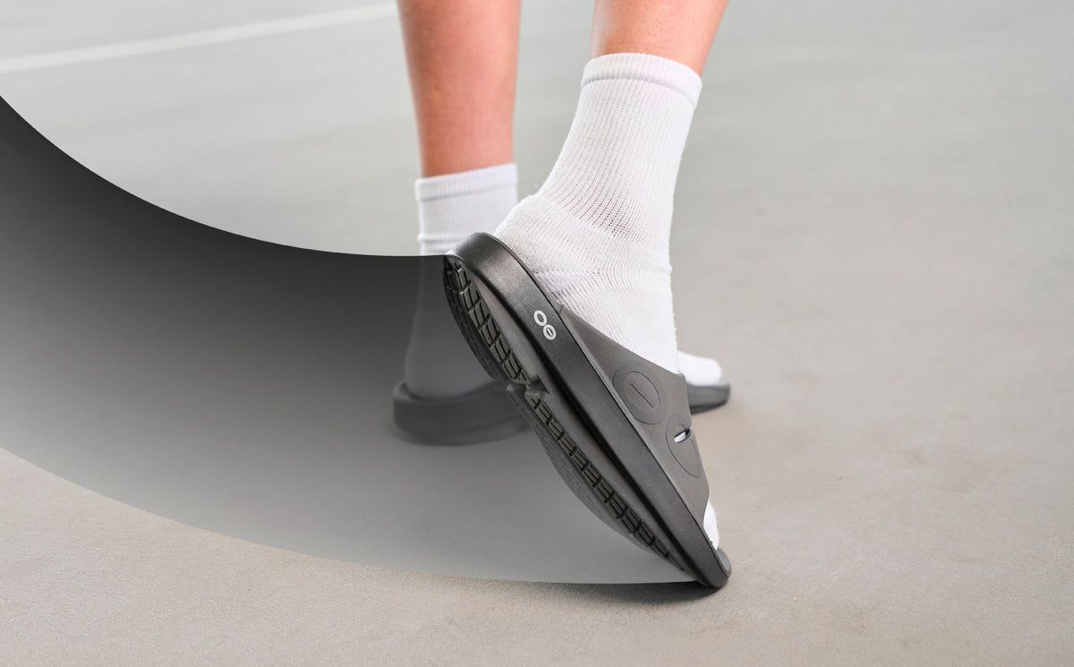 Dark Slate Fade & Slate Oofos OOahh Sport Slide Sandal | 91JUCFSYQ