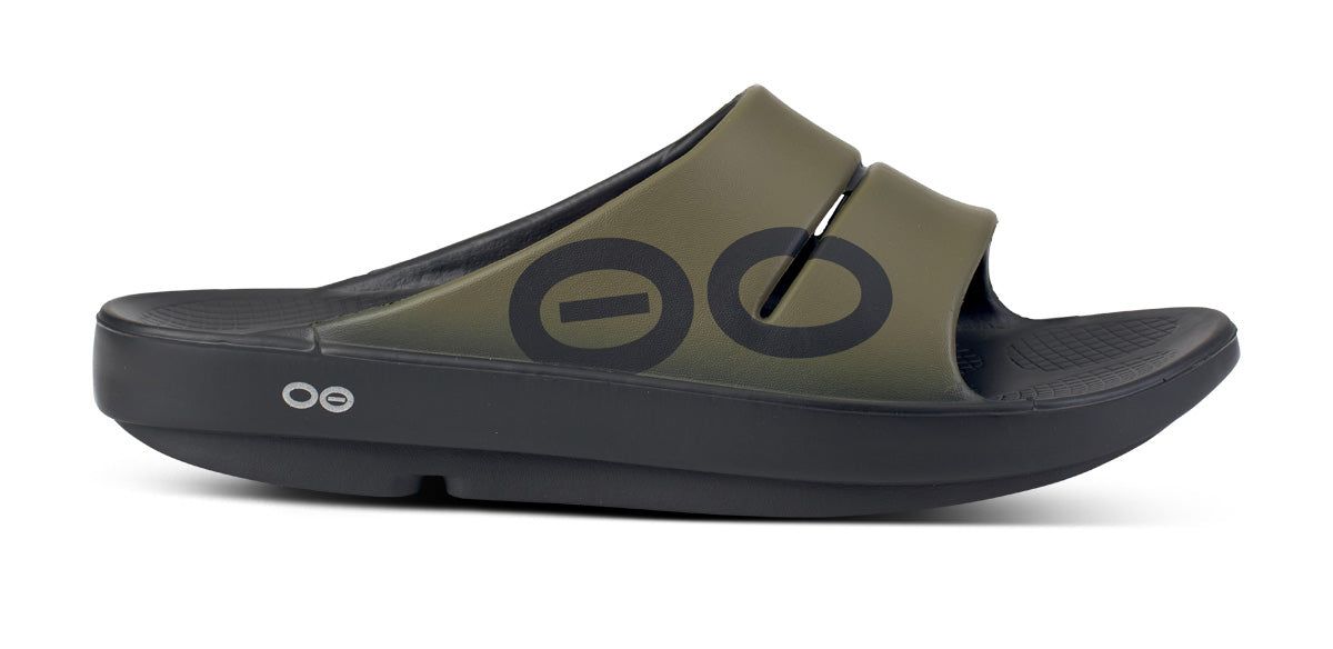 Green Oofos OOahh Sport Slide Sandal | 13ITZYWOQ
