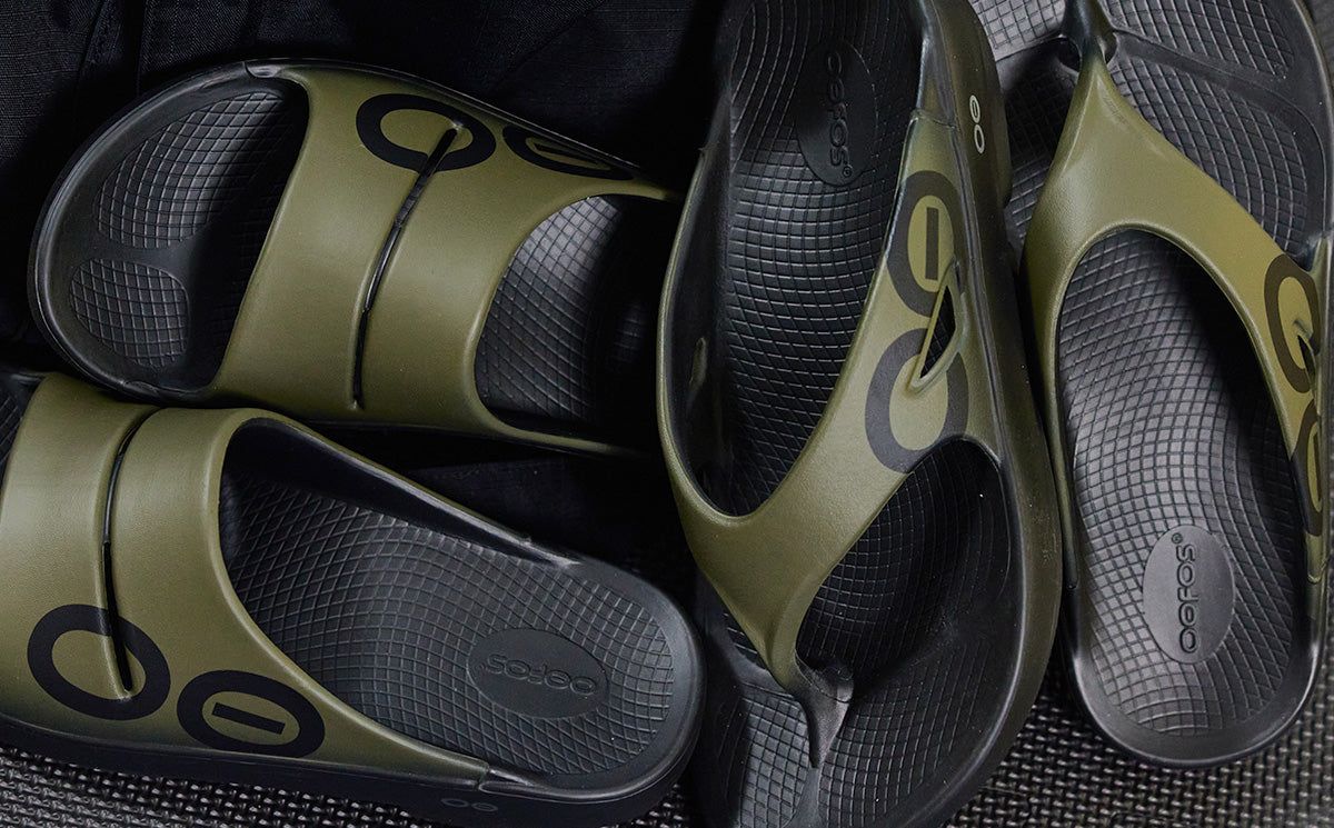 Green Oofos OOahh Sport Slide Sandal | 13ITZYWOQ