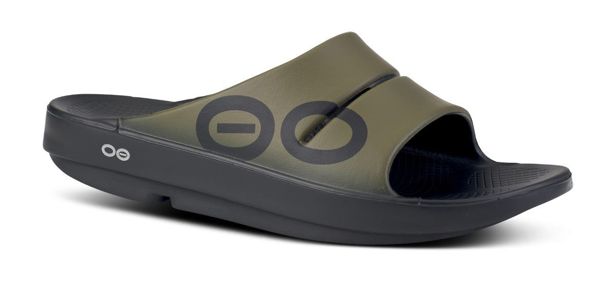 Green Oofos OOahh Sport Slide Sandal | 13ITZYWOQ