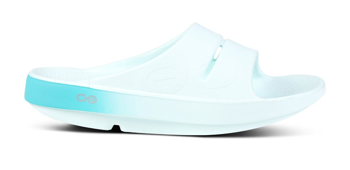 Light Turquoise Oofos OOahh Sport Slide Sandal | 70FOPVXDZ