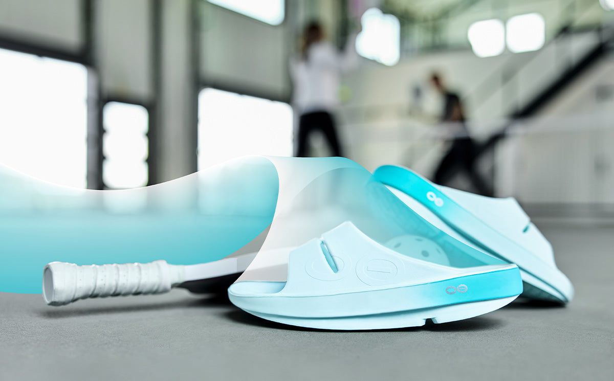 Light Turquoise Oofos OOahh Sport Slide Sandal | 70FOPVXDZ