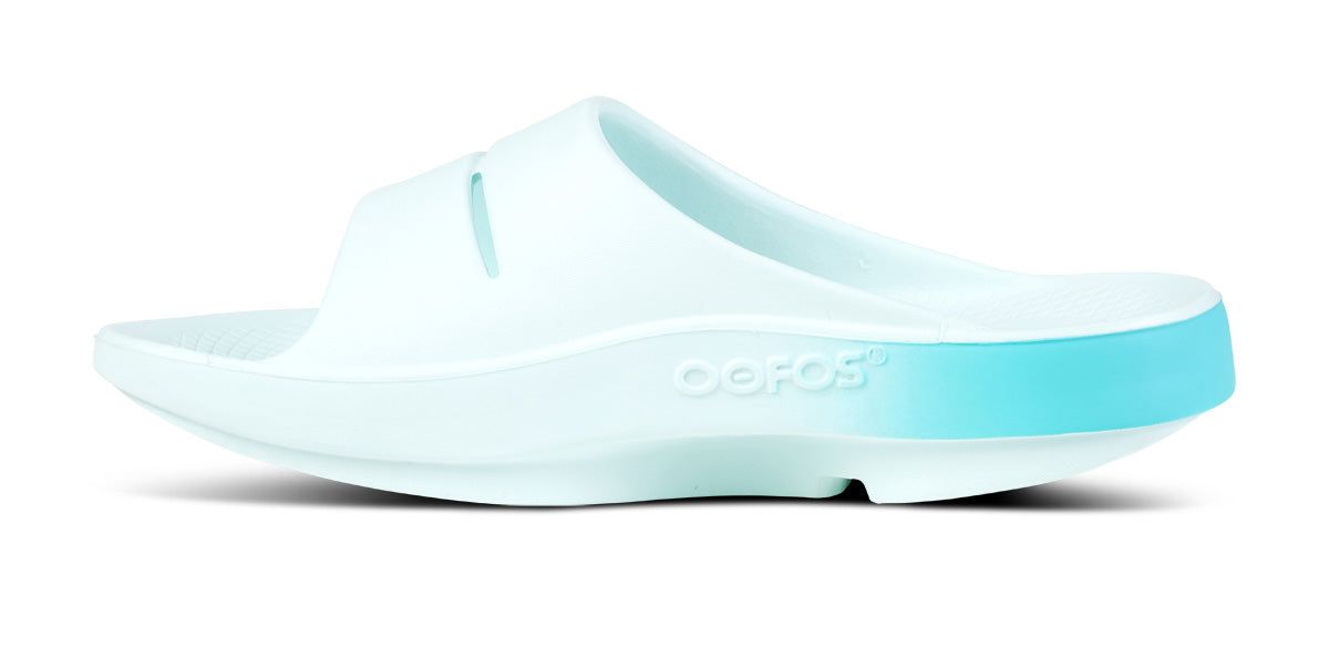 Light Turquoise Oofos OOahh Sport Slide Sandal | 70FOPVXDZ