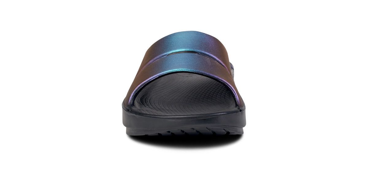 Midnight Spectre Oofos OOahh Luxe Slide Sandal | 94BGMAWFP