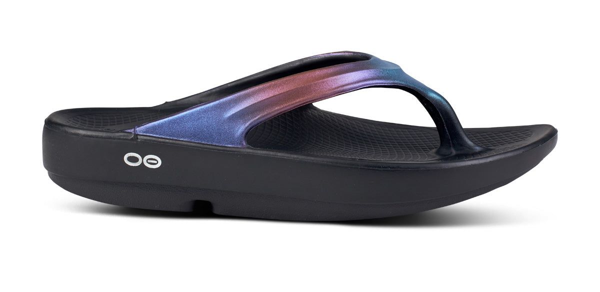 Midnight Spectre Oofos OOlala Luxe Sandal | 04TUXIBPV