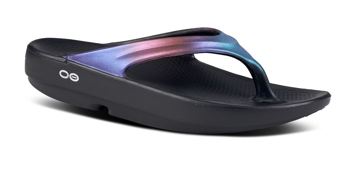 Midnight Spectre Oofos OOlala Luxe Sandal | 04TUXIBPV