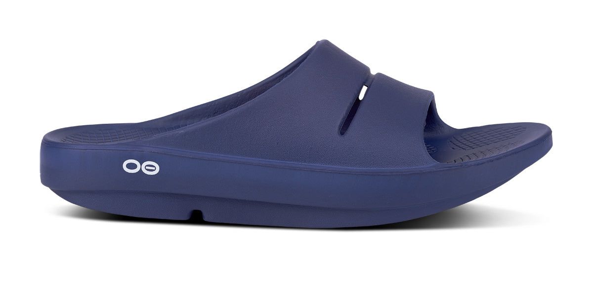 Navy Oofos OOahh Slide Sandal | 07PUSVLBI