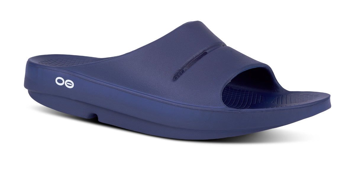 Navy Oofos OOahh Slide Sandal | 07PUSVLBI