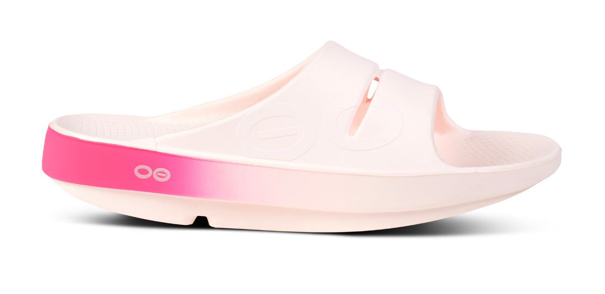 Pink / Pink Oofos OOahh Sport Slide Sandal | 98BJKFDNR