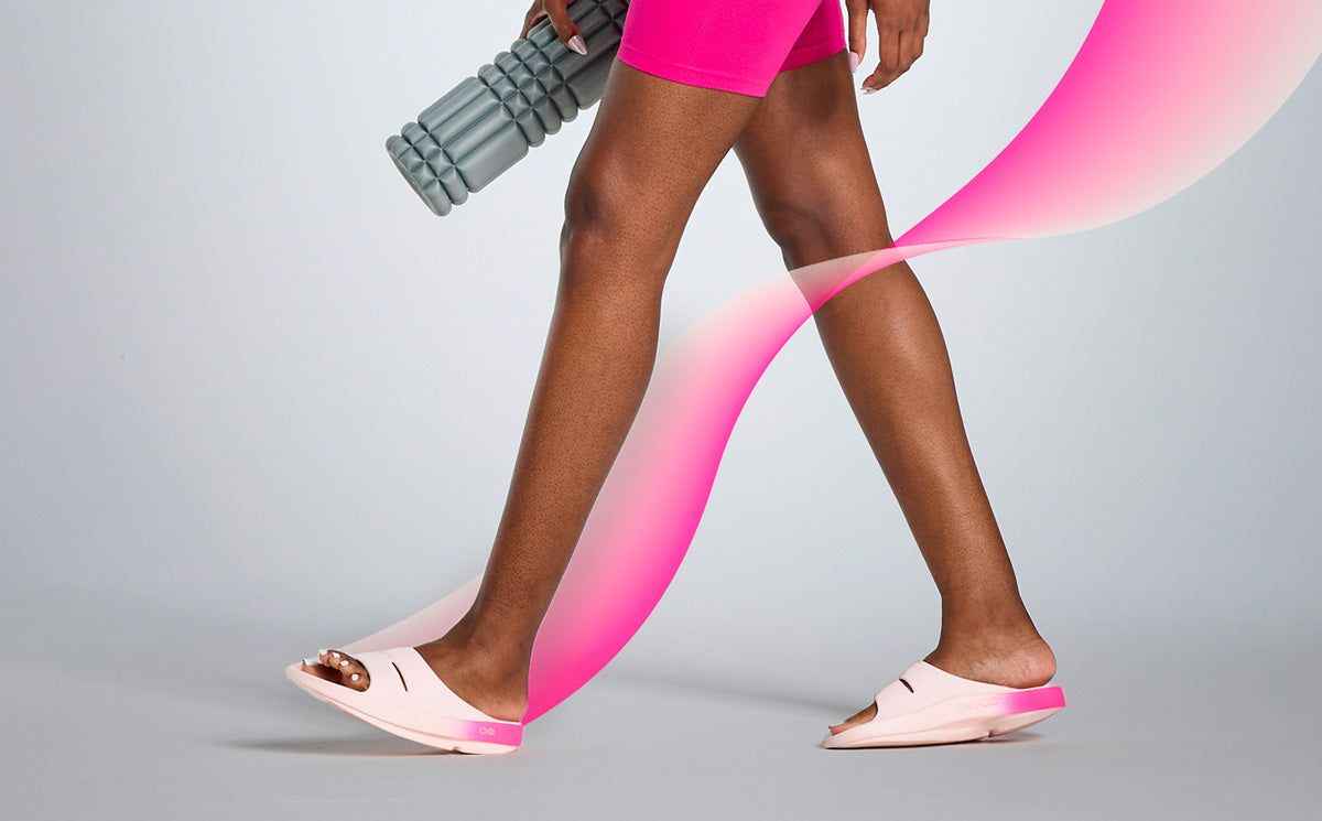 Pink / Pink Oofos OOahh Sport Slide Sandal | 98BJKFDNR