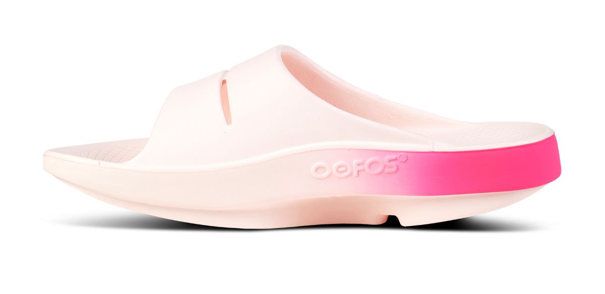 Pink / Pink Oofos OOahh Sport Slide Sandal | 98BJKFDNR