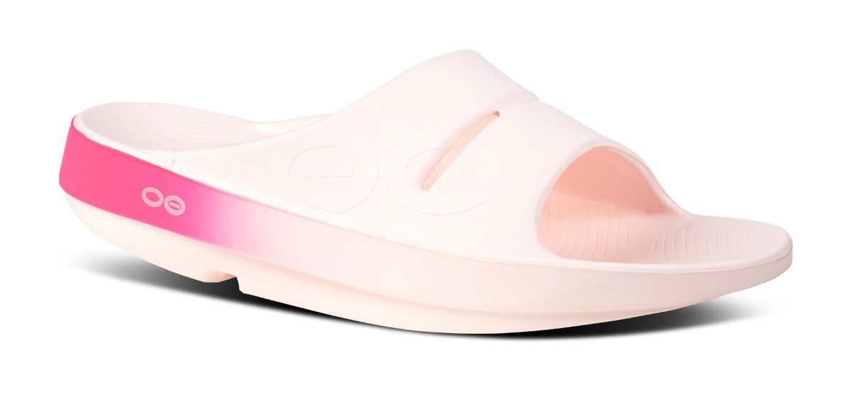 Pink / Pink Oofos OOahh Sport Slide Sandal | 98BJKFDNR