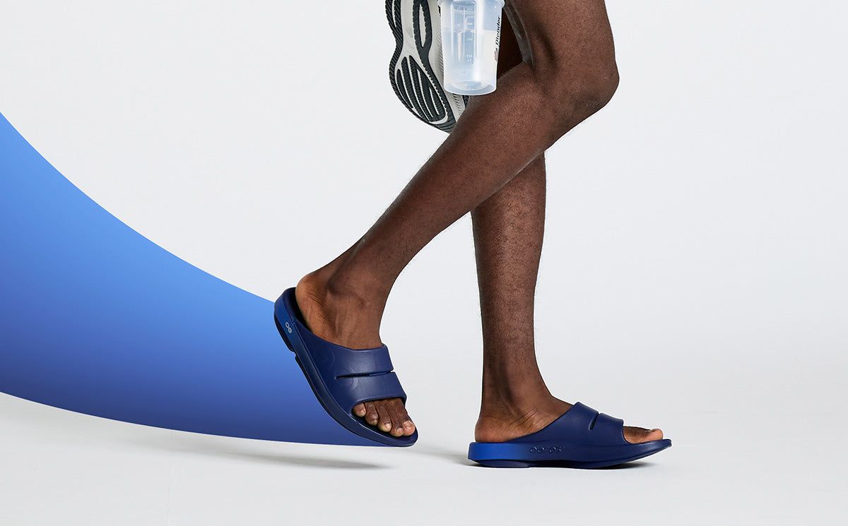 Royal / Navy Oofos OOahh Sport Slide Sandal | 36ICRTFXB