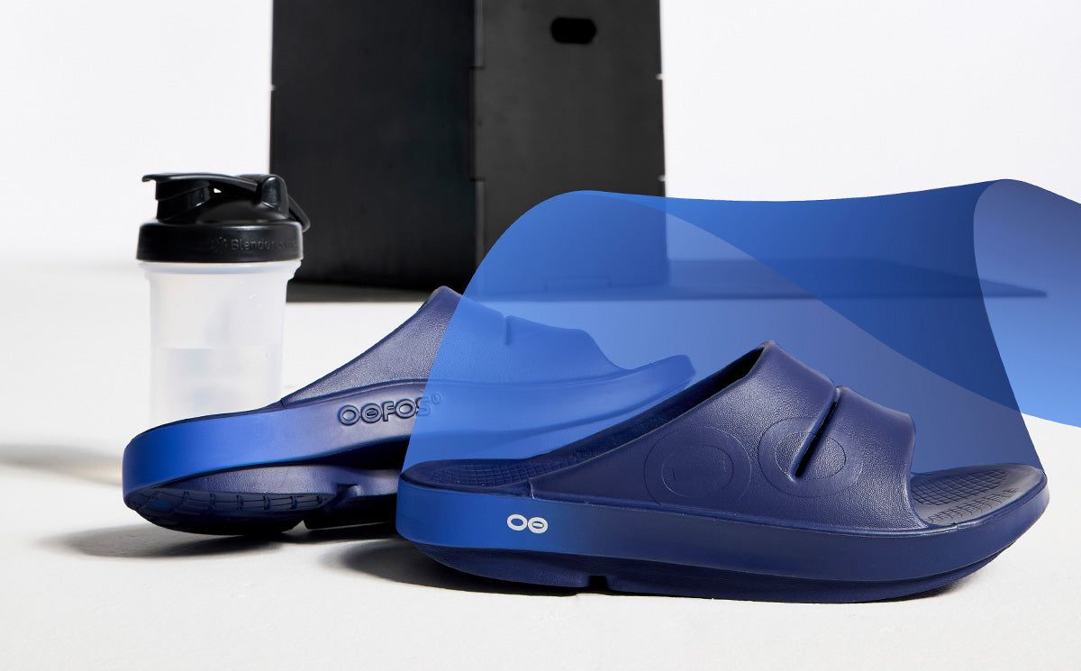 Royal / Navy Oofos OOahh Sport Slide Sandal | 42GFJXNWO