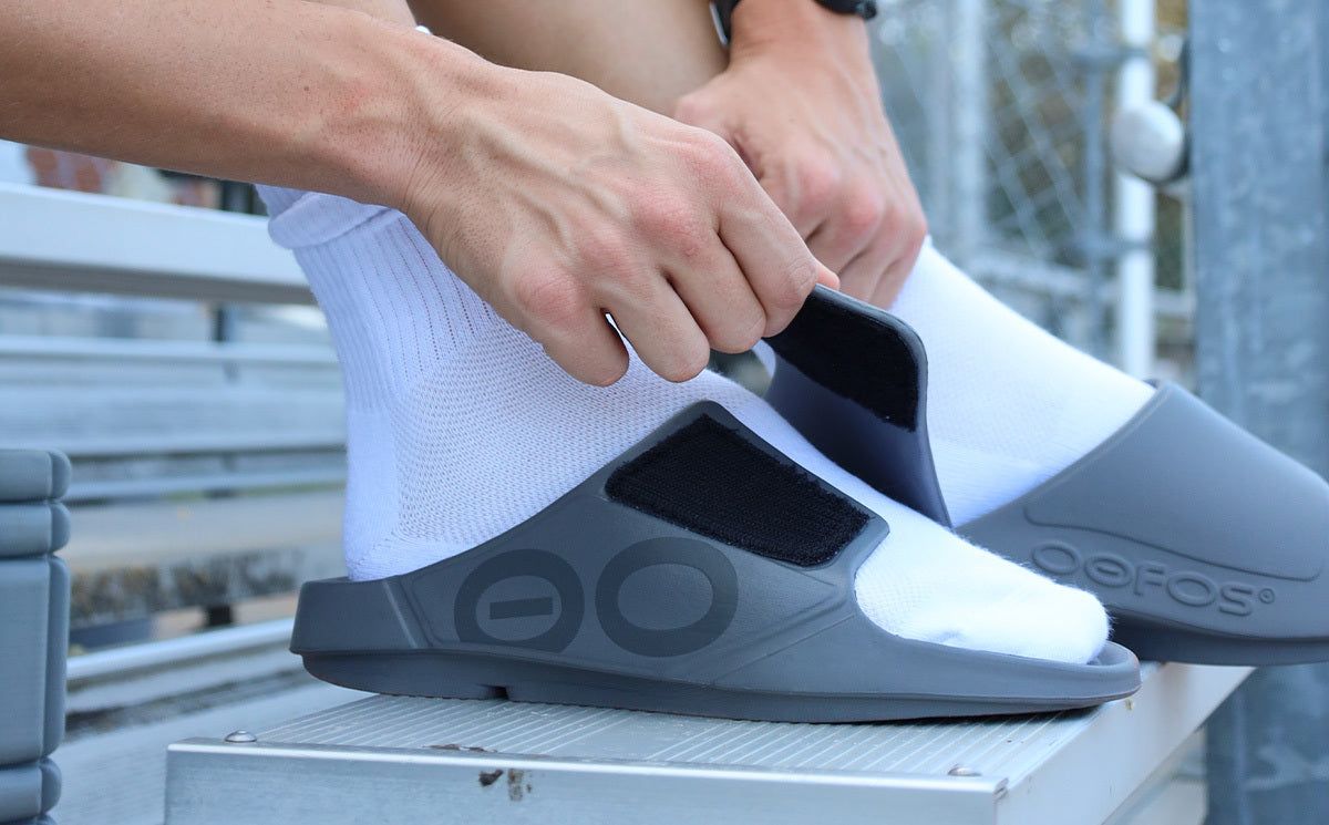 Slate Oofos OOahh Sport Flex Sandal | 86TIWOLGD