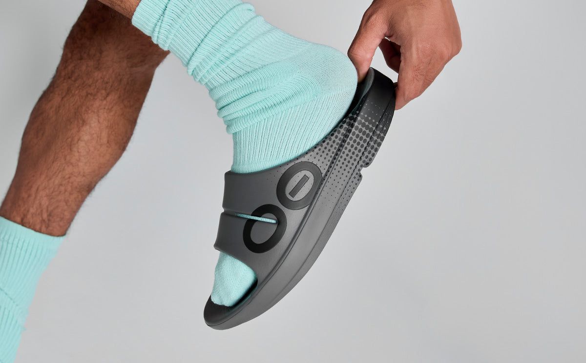 Slate Oofos OOahh Sport Slide Sandal | 25HIKRQBY