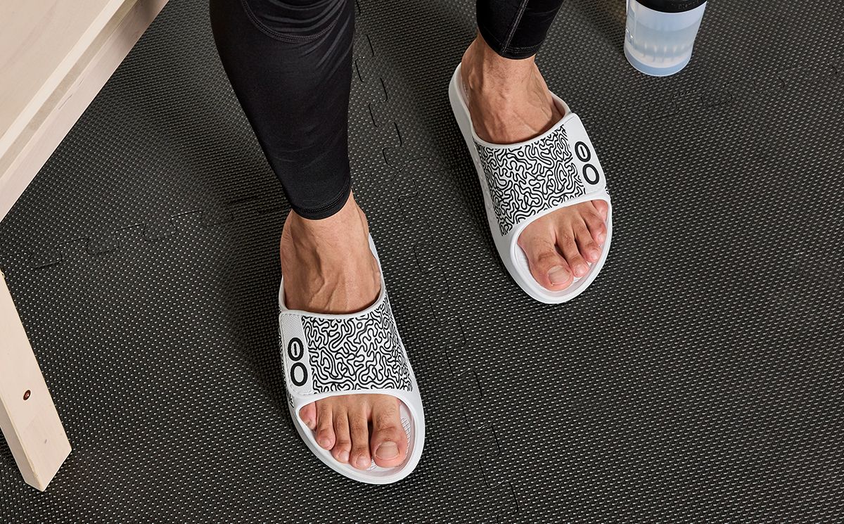 White Oofos OOahh Sport Flex Sandal | 01LTGHQUW