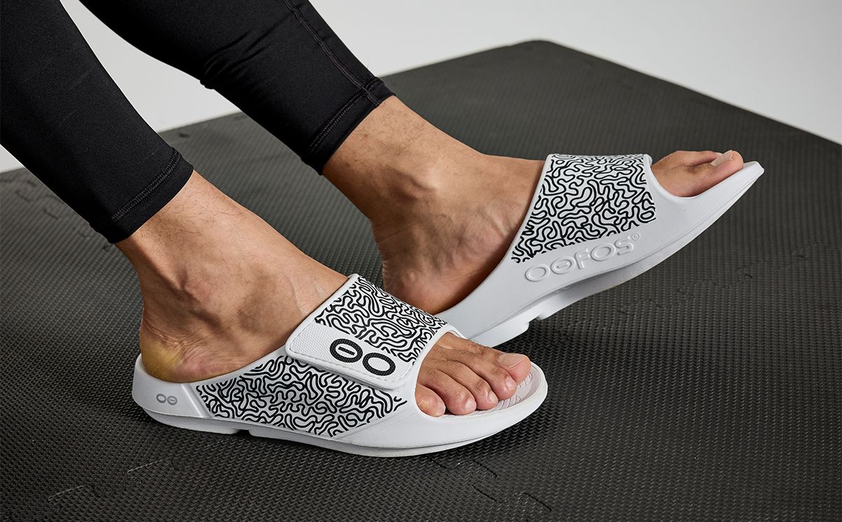 White Oofos OOahh Sport Flex Sandal | 01LTGHQUW