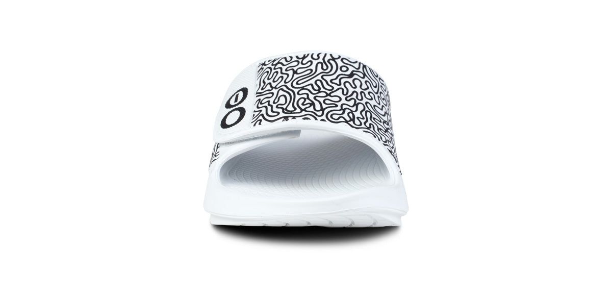 White Oofos OOahh Sport Flex Sandal | 01LTGHQUW