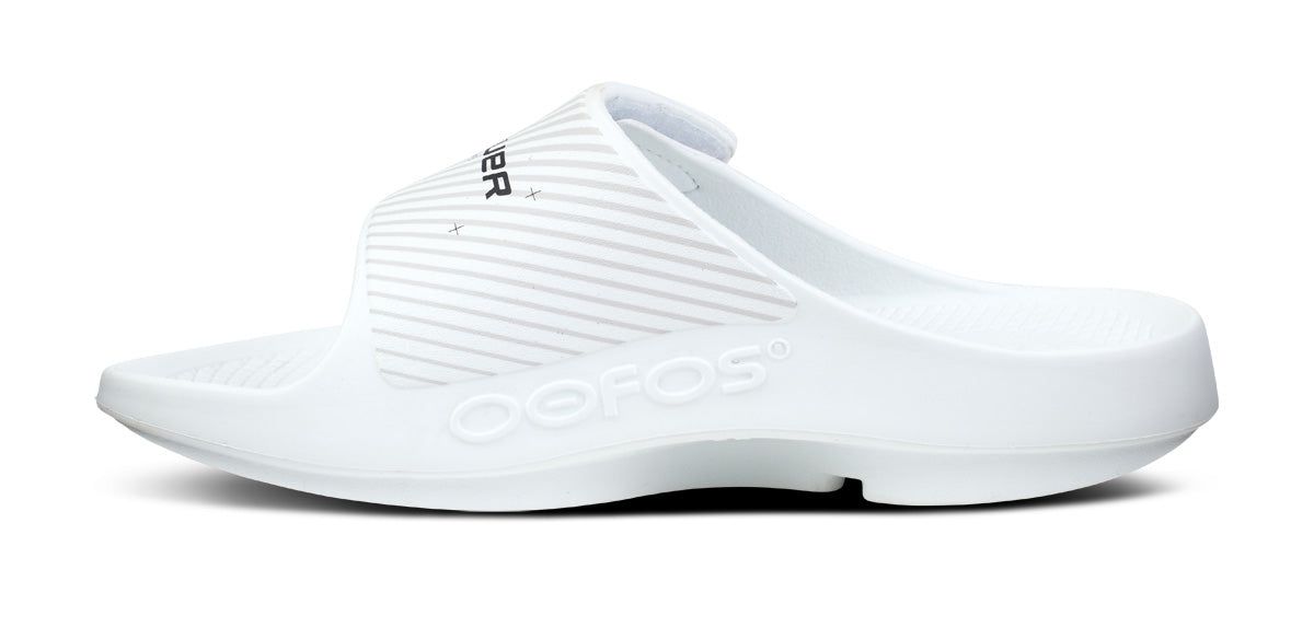 White Oofos OOahh Sport Flex Sandal | 69BACWNEM